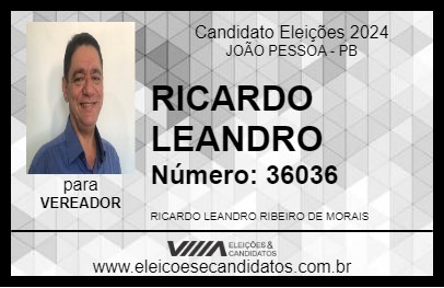 Candidato RICARDO LEANDRO 2024 - JOÃO PESSOA - Eleições