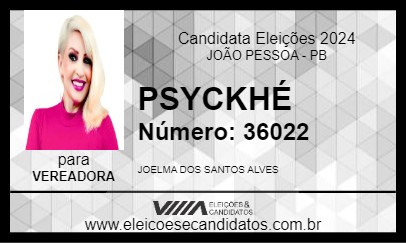 Candidato PSYCKHÉ 2024 - JOÃO PESSOA - Eleições