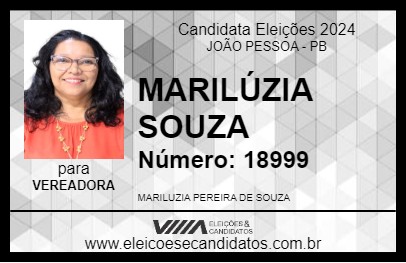 Candidato MARILÚZIA SOUZA 2024 - JOÃO PESSOA - Eleições