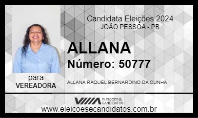 Candidato ALLANA 2024 - JOÃO PESSOA - Eleições