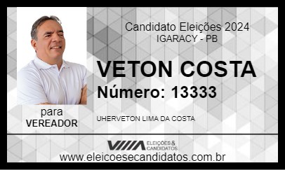 Candidato VETON COSTA 2024 - IGARACY - Eleições