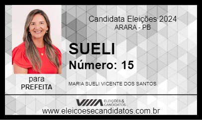 Candidato SUELI 2024 - ARARA - Eleições