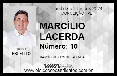 Candidato MARCÍLIO LACERDA 2024 - CONCEIÇÃO - Eleições