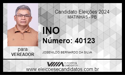 Candidato INO 2024 - MATINHAS - Eleições