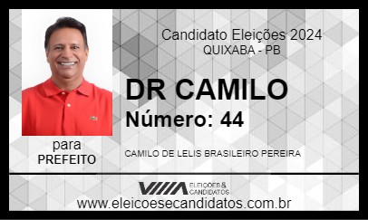 Candidato DR CAMILO 2024 - QUIXABA - Eleições