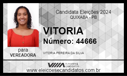 Candidato VITORIA 2024 - QUIXABA - Eleições