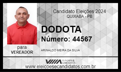 Candidato DODOTA 2024 - QUIXABA - Eleições