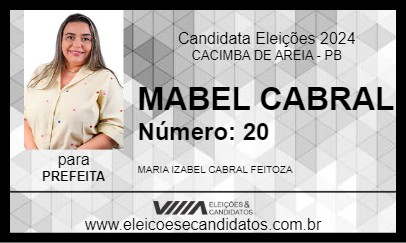 Candidato MABEL CABRAL 2024 - CACIMBA DE AREIA - Eleições