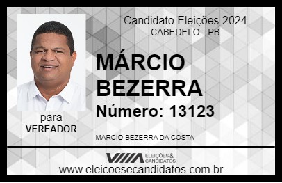 Candidato MÁRCIO BEZERRA 2024 - CABEDELO - Eleições