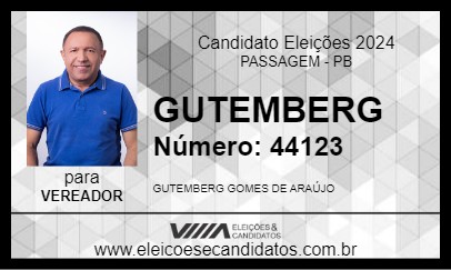 Candidato GUTEMBERG 2024 - PASSAGEM - Eleições