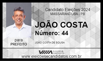 Candidato JOÃO COSTA 2024 - MASSARANDUBA - Eleições