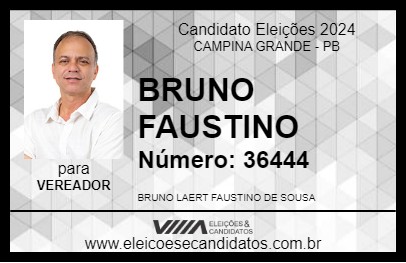 Candidato BRUNO FAUSTINO 2024 - CAMPINA GRANDE - Eleições