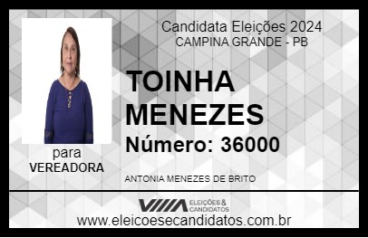 Candidato TOINHA MENEZES 2024 - CAMPINA GRANDE - Eleições