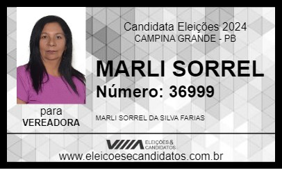 Candidato MARLI SORREL 2024 - CAMPINA GRANDE - Eleições