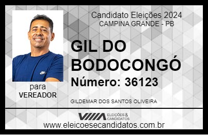 Candidato GIL DO BODOCONGÓ 2024 - CAMPINA GRANDE - Eleições