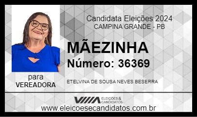 Candidato MÃEZINHA 2024 - CAMPINA GRANDE - Eleições