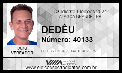 Candidato DEDÊU 2024 - ALAGOA GRANDE - Eleições