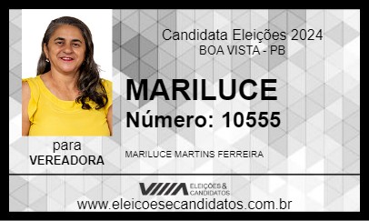 Candidato MARILUCE 2024 - BOA VISTA - Eleições