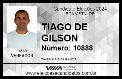 Candidato TIAGO DE GILSON 2024 - BOA VISTA - Eleições