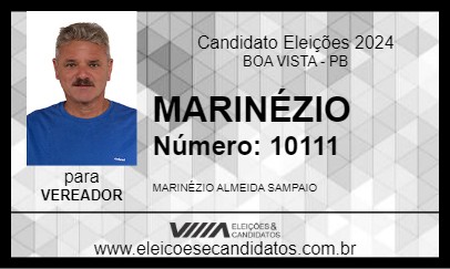 Candidato MARINÉZIO 2024 - BOA VISTA - Eleições