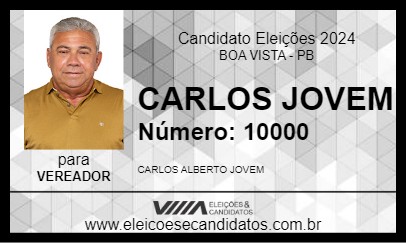 Candidato CARLOS JOVEM 2024 - BOA VISTA - Eleições