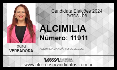 Candidato ALCIMILIA 2024 - PATOS - Eleições