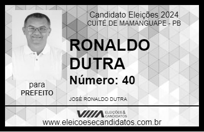 Candidato RONALDO DUTRA 2024 - CUITÉ DE MAMANGUAPE - Eleições