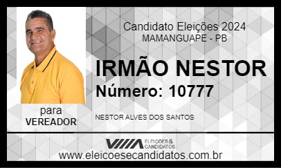 Candidato IRMÃO NESTOR 2024 - MAMANGUAPE - Eleições