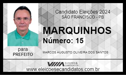 Candidato MARQUINHOS 2024 - SÃO FRANCISCO - Eleições