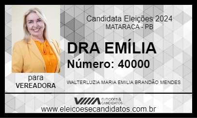 Candidato DRA EMÍLIA 2024 - MATARACA - Eleições