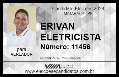 Candidato ERIVAN ELETRICISTA 2024 - MATARACA - Eleições