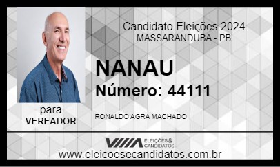 Candidato NANAU 2024 - MASSARANDUBA - Eleições