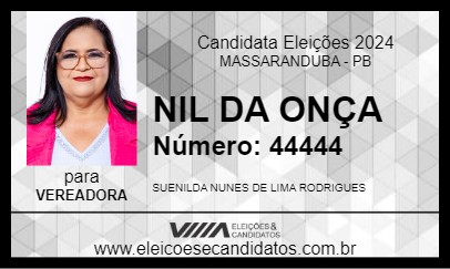 Candidato NIL DE ZÉ DA ONÇA 2024 - MASSARANDUBA - Eleições