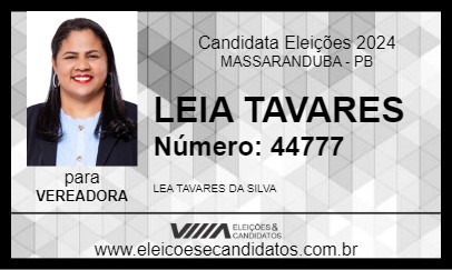 Candidato LEA TAVARES 2024 - MASSARANDUBA - Eleições