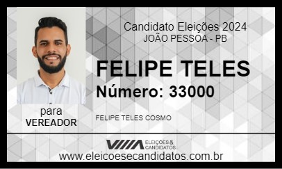 Candidato FELIPE TELES 2024 - JOÃO PESSOA - Eleições