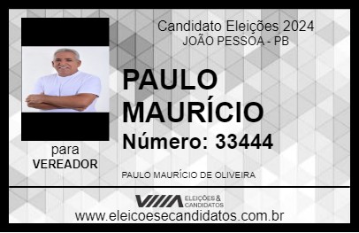 Candidato PAULO MAURÍCIO 2024 - JOÃO PESSOA - Eleições