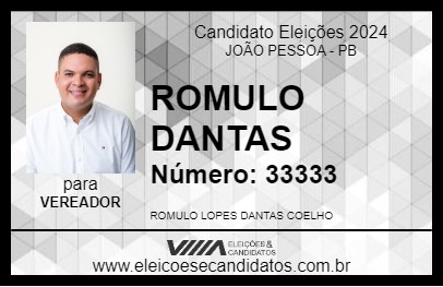 Candidato ROMULO DANTAS 2024 - JOÃO PESSOA - Eleições