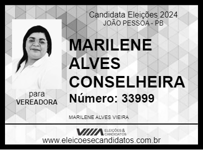 Candidato MARILENE ALVES CONSELHEIRA 2024 - JOÃO PESSOA - Eleições