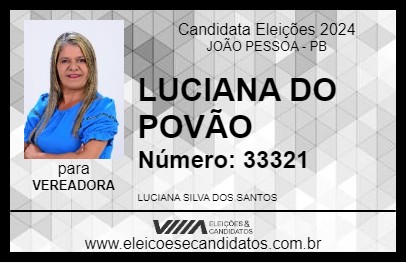 Candidato LUCIANA DO POVÃO 2024 - JOÃO PESSOA - Eleições