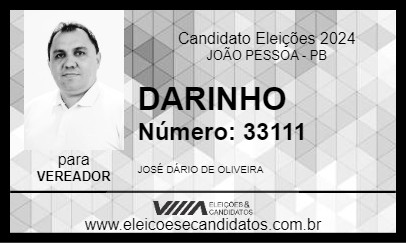 Candidato DARINHO 2024 - JOÃO PESSOA - Eleições