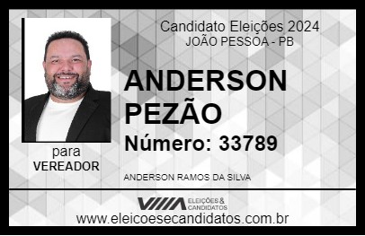 Candidato ANDERSON PEZÃO 2024 - JOÃO PESSOA - Eleições