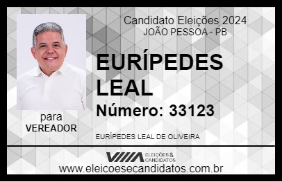 Candidato EURÍPEDES LEAL 2024 - JOÃO PESSOA - Eleições