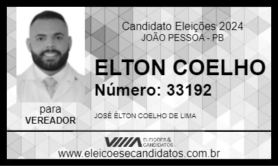 Candidato ELTON COELHO 2024 - JOÃO PESSOA - Eleições