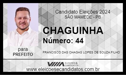 Candidato CHAGUINHA 2024 - SÃO MAMEDE - Eleições