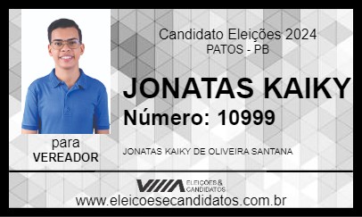 Candidato JONATAS KAIKY 2024 - PATOS - Eleições