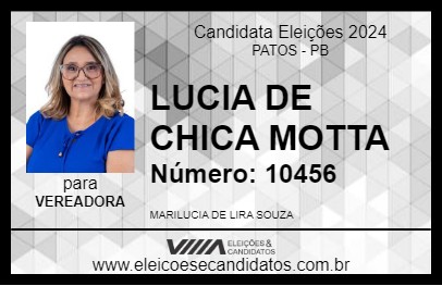 Candidato LUCIA DE CHICA MOTTA 2024 - PATOS - Eleições