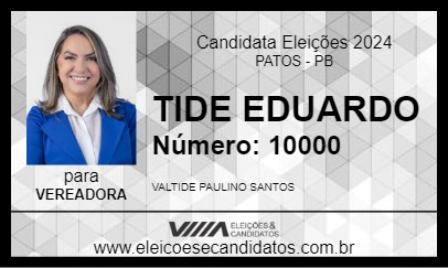 Candidato TIDE EDUARDO 2024 - PATOS - Eleições