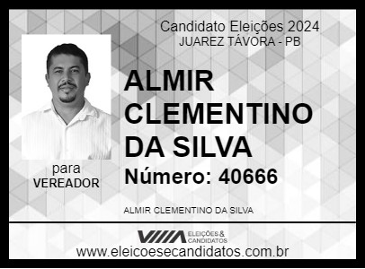 Candidato ALMIR DE TUMÉ 2024 - JUAREZ TÁVORA - Eleições