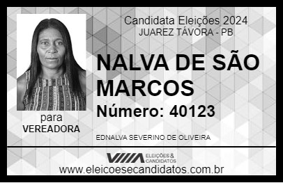 Candidato NALVA DE SÃO MARCOS 2024 - JUAREZ TÁVORA - Eleições