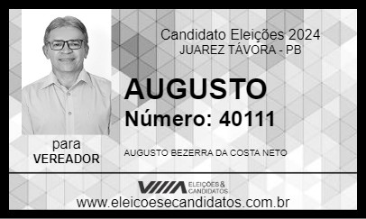 Candidato AUGUSTO 2024 - JUAREZ TÁVORA - Eleições